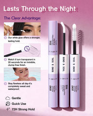 EYDEVRO Manga Lash Clusters Kit dura hasta 72 horas con fijación segura.