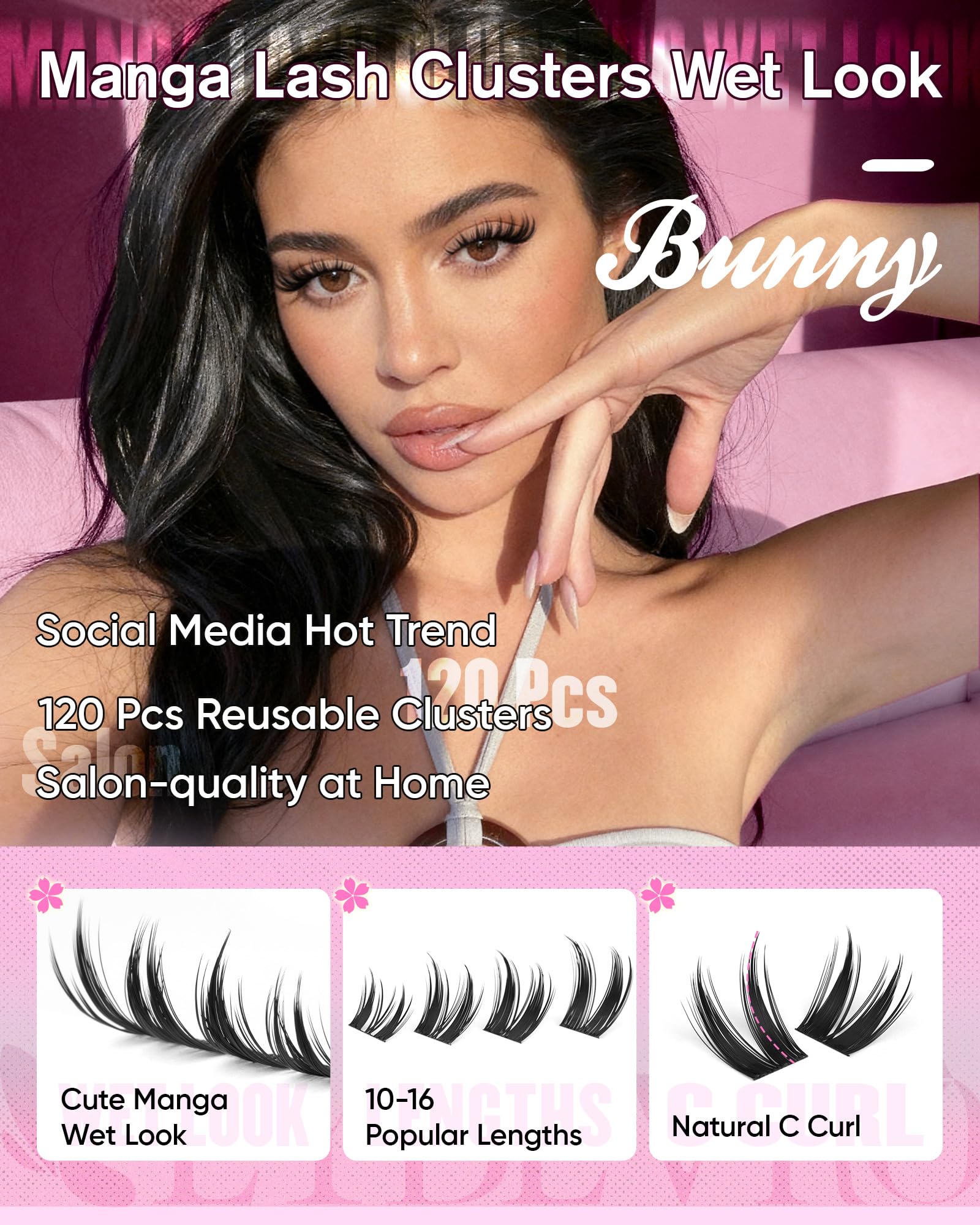 EYDEVRO Manga Lash Clusters Kit utiliza materiales ligeros para mayor comodidad.