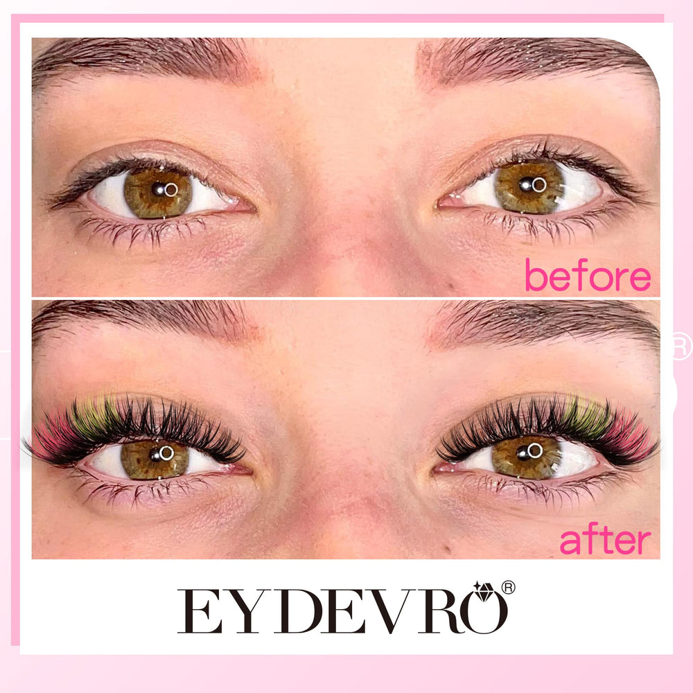EYDEVRO pestañas color rosa para acentos vibrantes en maquillaje
