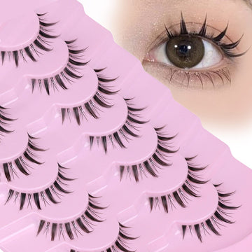 EYDEVRO Pestañas manga con banda transparente para un look natural y cómodo.