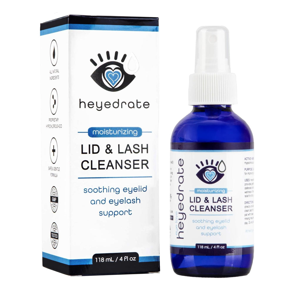 Eye Love limpieza suave de parpados y pestanas en frasco de vidrio de 4oz