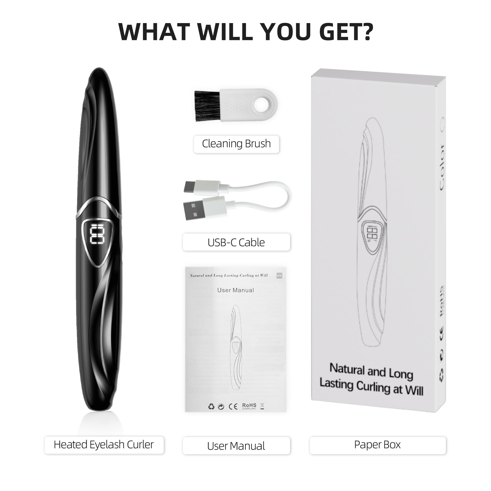 EYECURL S600 carga rápida usb-c, batería lista para uso en cualquier lugar.