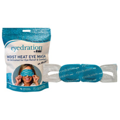 Eyedration mascarilla ocular termica en empaque, lista para uso rapido.