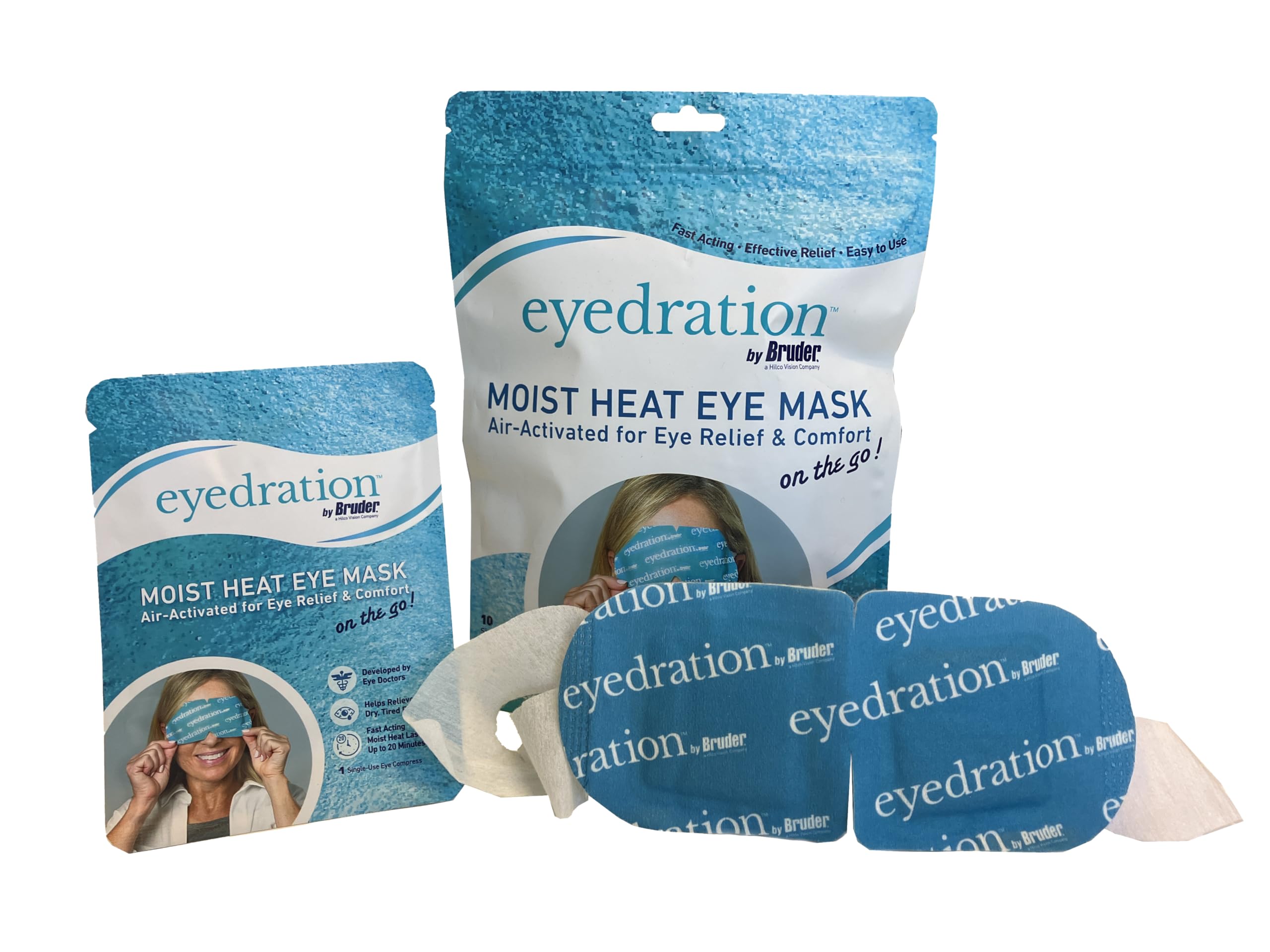 Paquete de Eyedration de uso unico, listo para llevar.