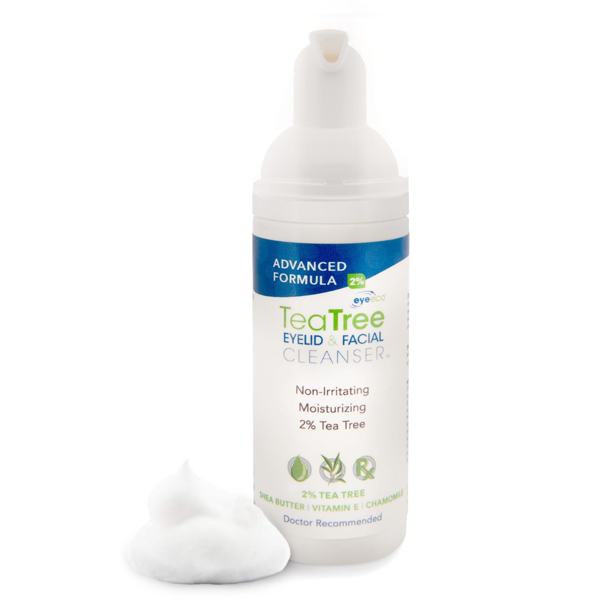 EyeEco limpiador de árbol de té, botella de 180 ml para ojos sensibles