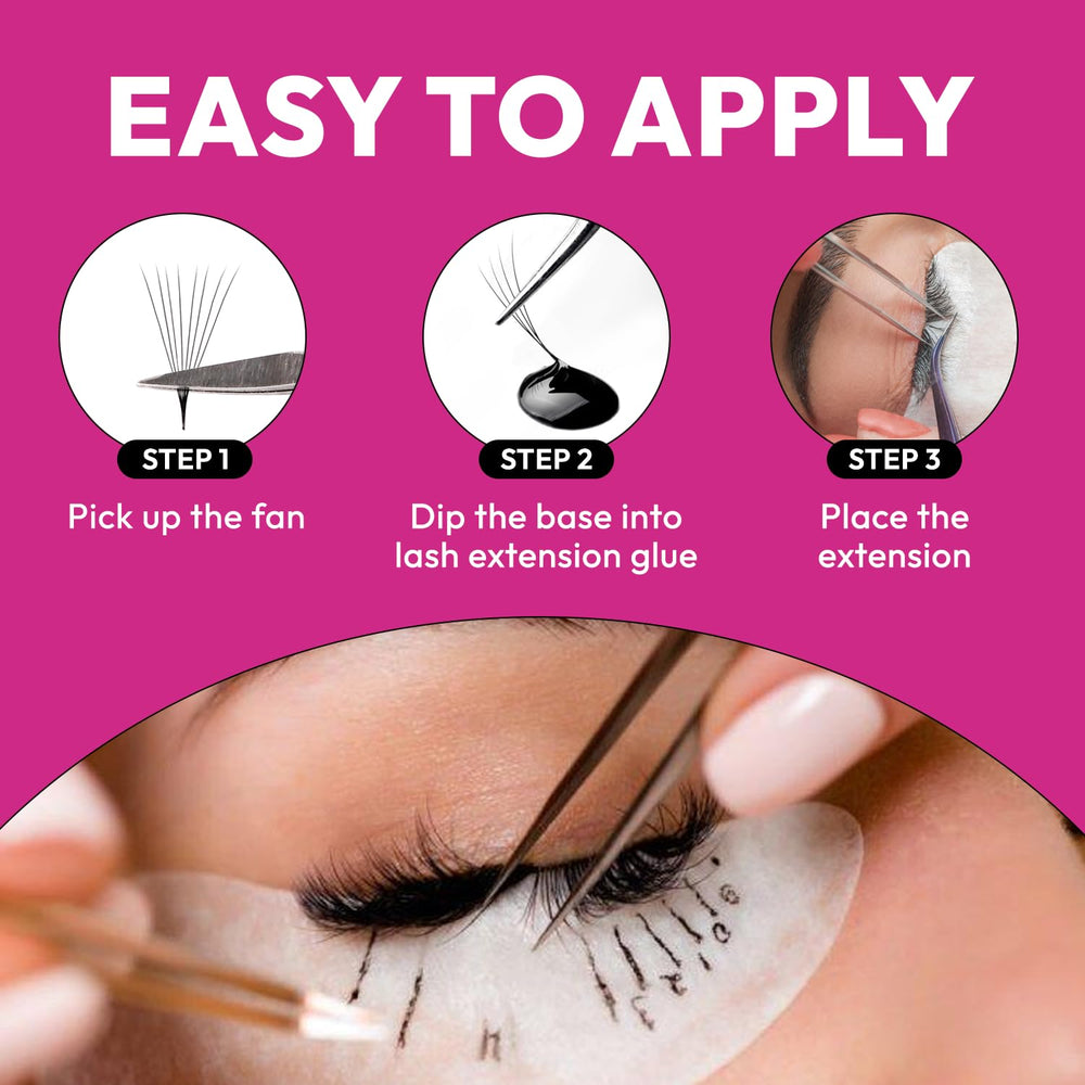 Eyesy Lash Promade Fans en PBT coreano hechos a mano de alta calidad.