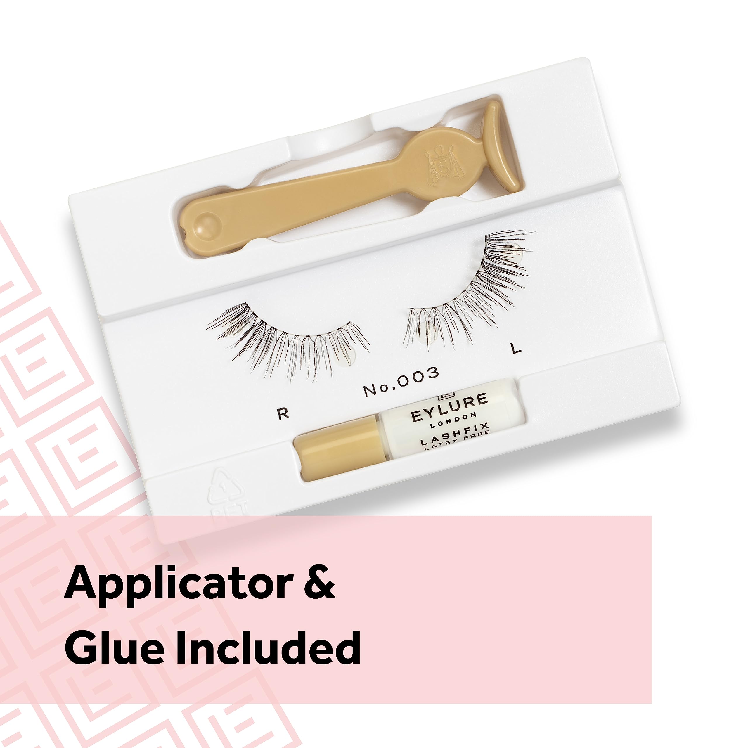 Adhesivo sin latex de Eylure Naturals Accent No. 003 para fijación rápida.