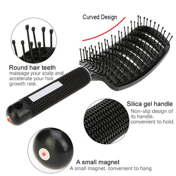 Eyxformula cepillo-curvado-ergonomico, agarre cómodo para peinados suaves