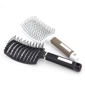 Eyxformula par-de-cepillos-curvados-ventilados, desenredo suave para cabello abundante