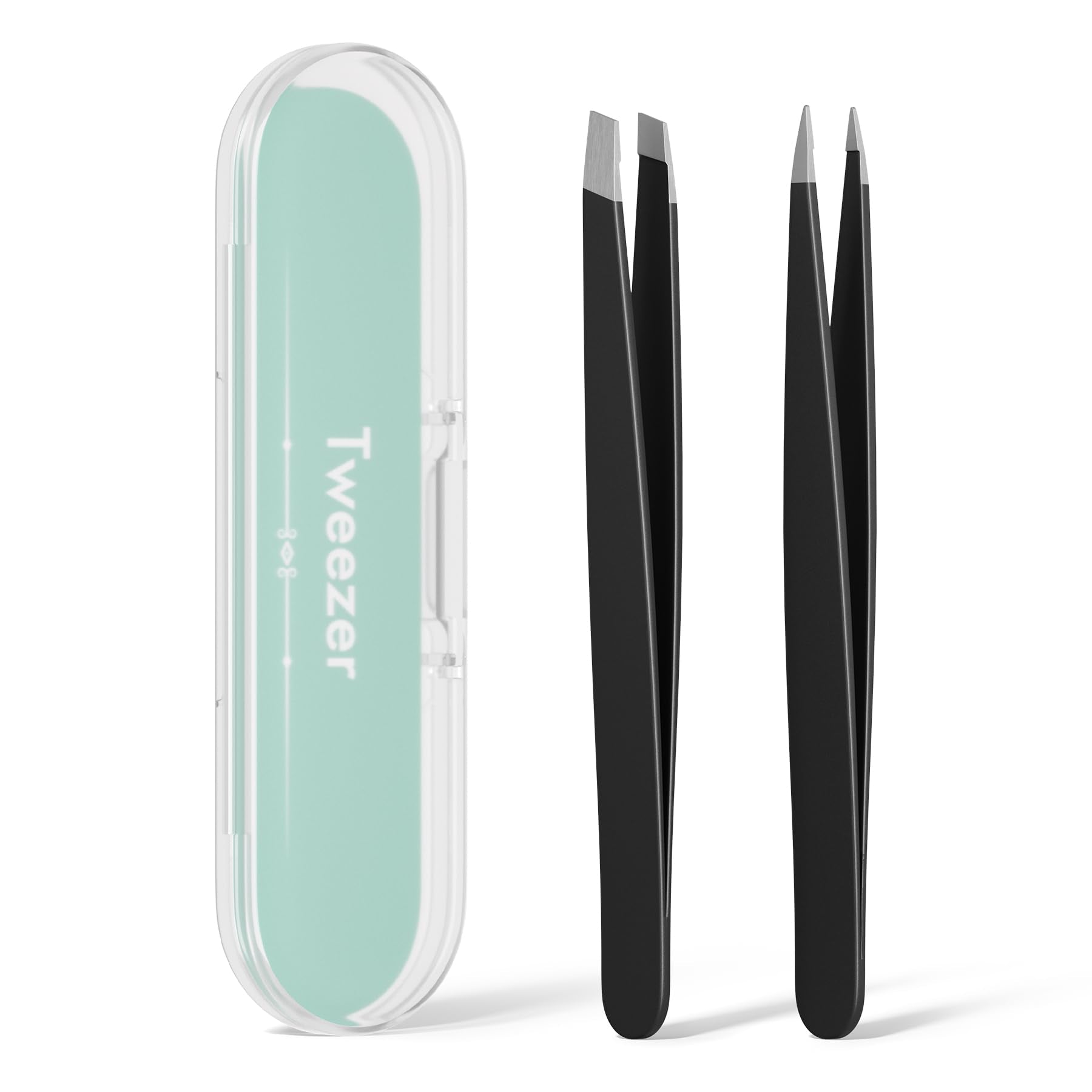 EZ2LIVE pinzas cejas punta inclinada para modelar cejas con precisión.