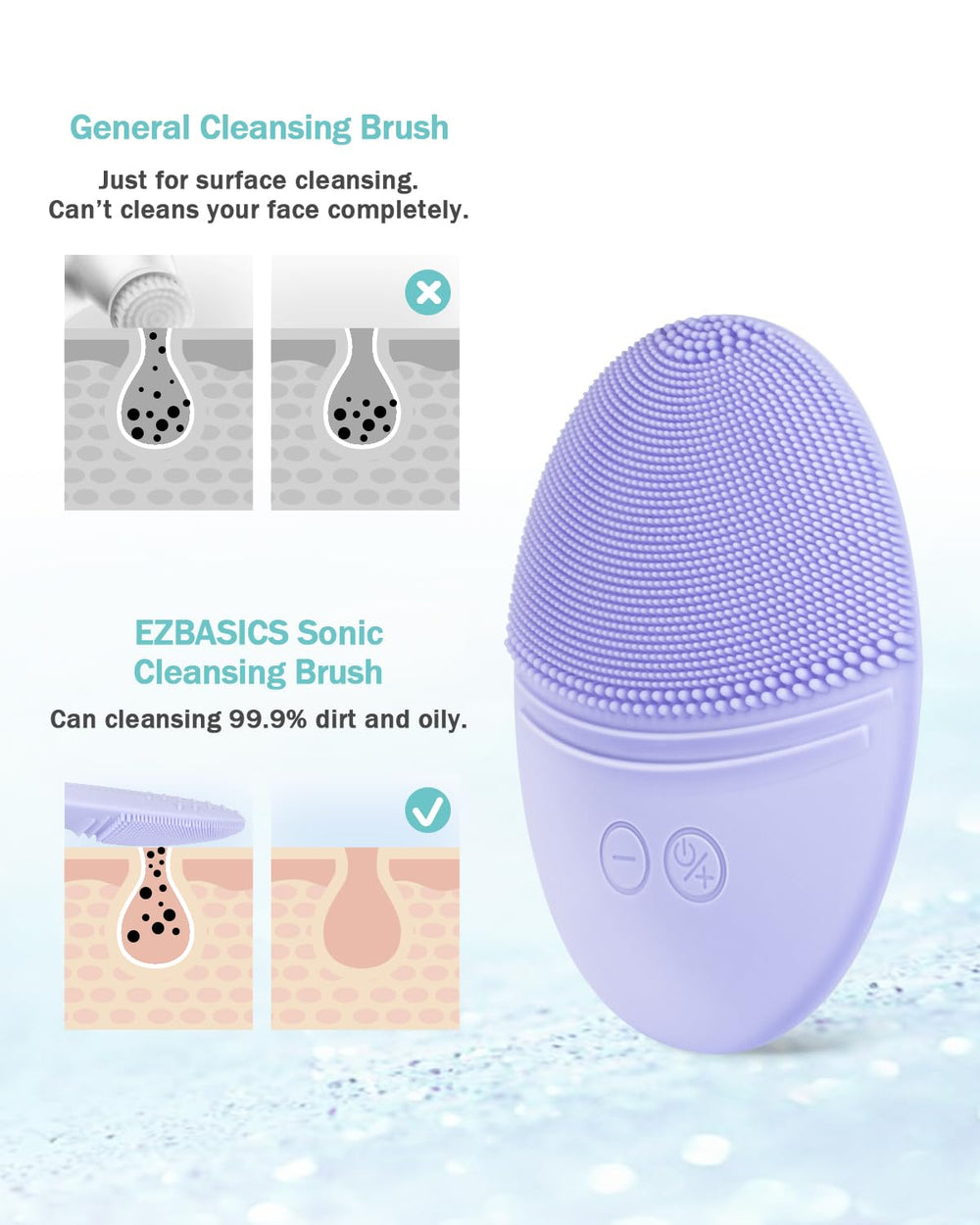 EZBASICS carga por inducción para uso prolongado sin cambios de cabezal.