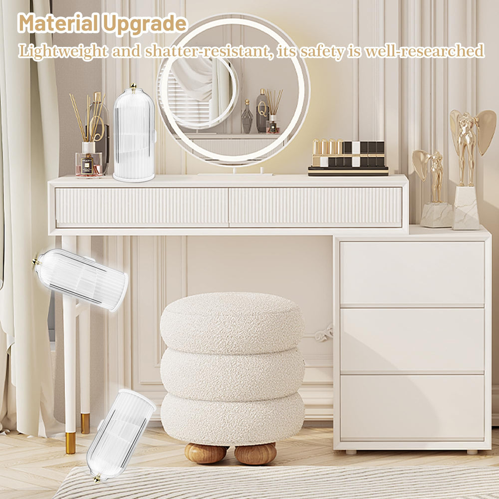 Tocador ordenado con Ezebesta, ideal para rutinas de maquillaje diarias