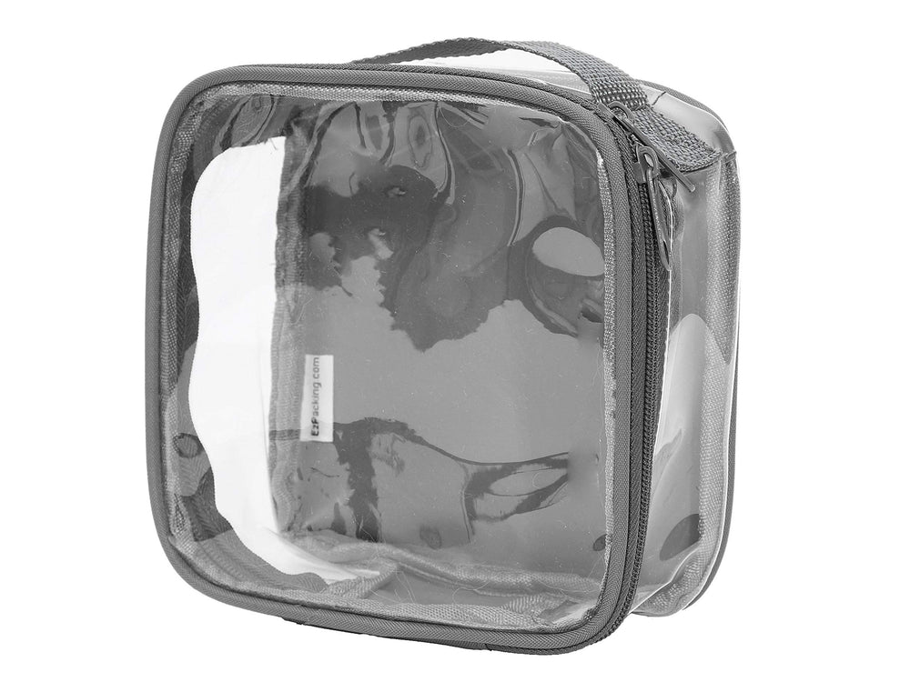 EzPacking bolsa transparente TSA 3-1-1 frontal para organizar líquidos en cabina.