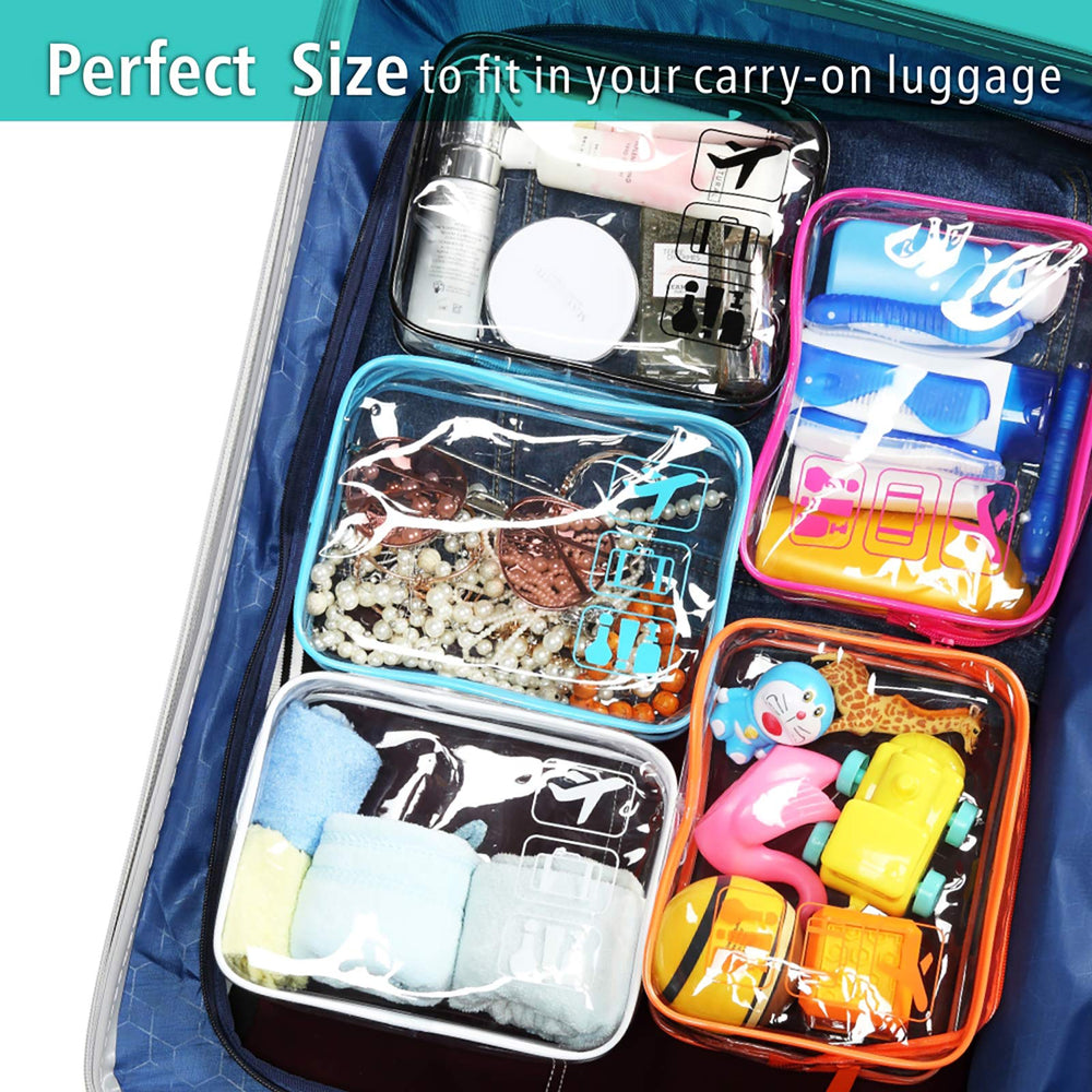 Bolsa F-color transparente para viajes ligeros, organización sin esfuerzo.