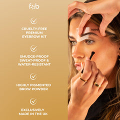 Fab Brows Duo Polvos Cejas Compactos: color pigmentado y mezcla fácil para tono armonioso.