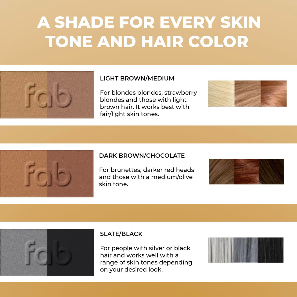 Fab Brows Lux Eyebrow Kit Refill Powder fórmula libre de crueldad para piel sensible