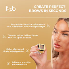Fab Brows Lux Eyebrow Kit Refill Powder tono ligero marrón claro en cejas