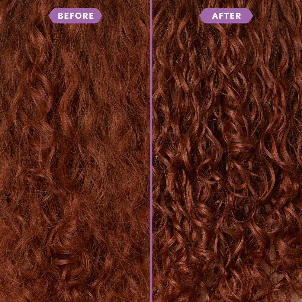 Fable & Mane brume anti-frizz pour cheveux lisses après application.