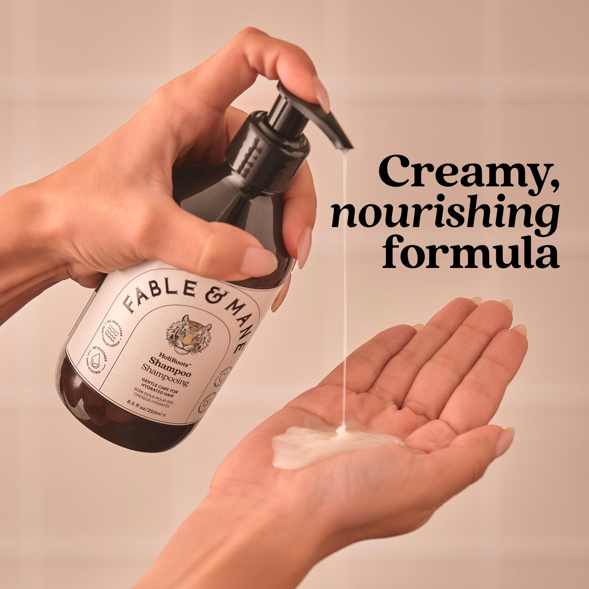 Cabello tras lavado con Fable & Mane, brillo y suavidad