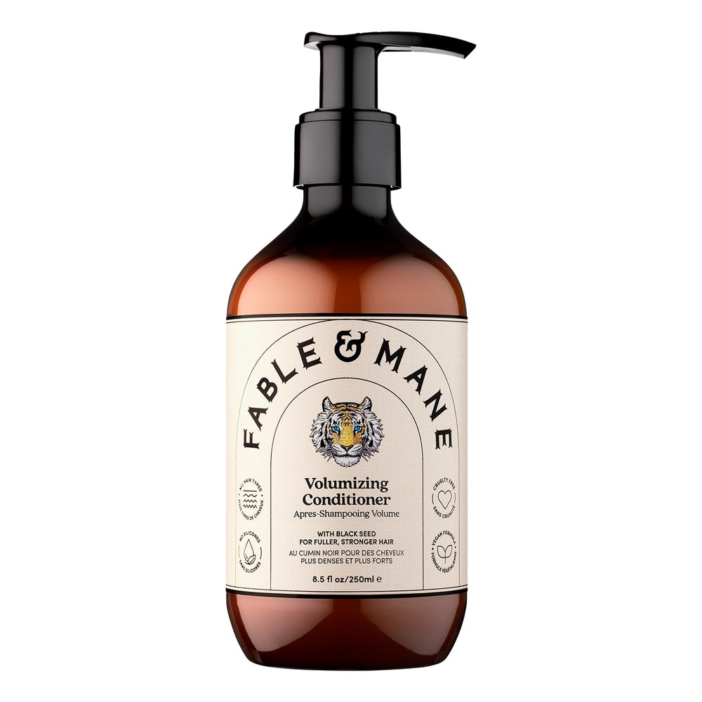 Condicionador Volumen Fable & Mane en botella, cuerpo ligero para cabello fino