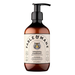 Condicionador Volumen Fable & Mane en botella, cuerpo ligero para cabello fino