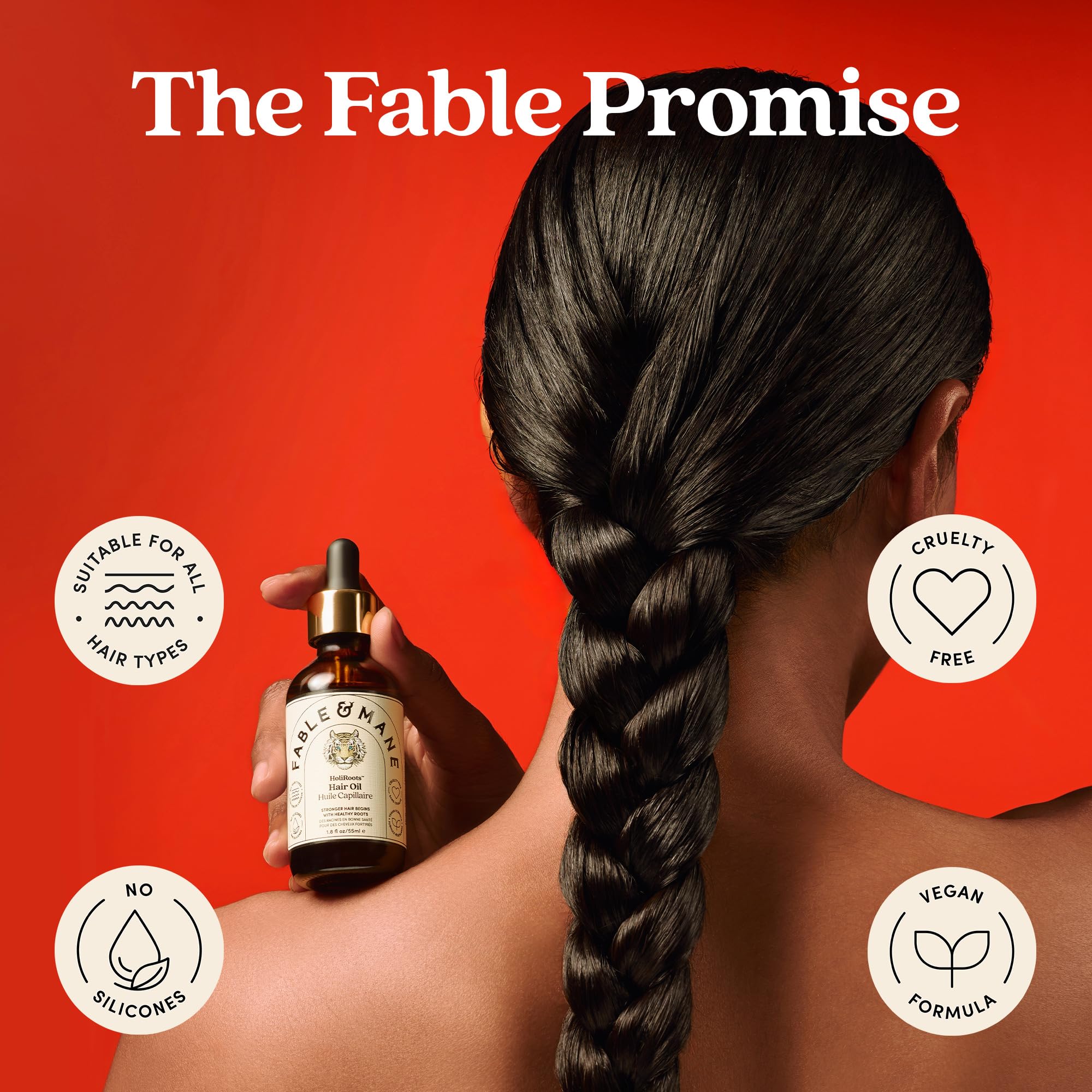 Fable & Mane HoliRoots: ingredientes clave como ashwagandha y castor para el cabello
