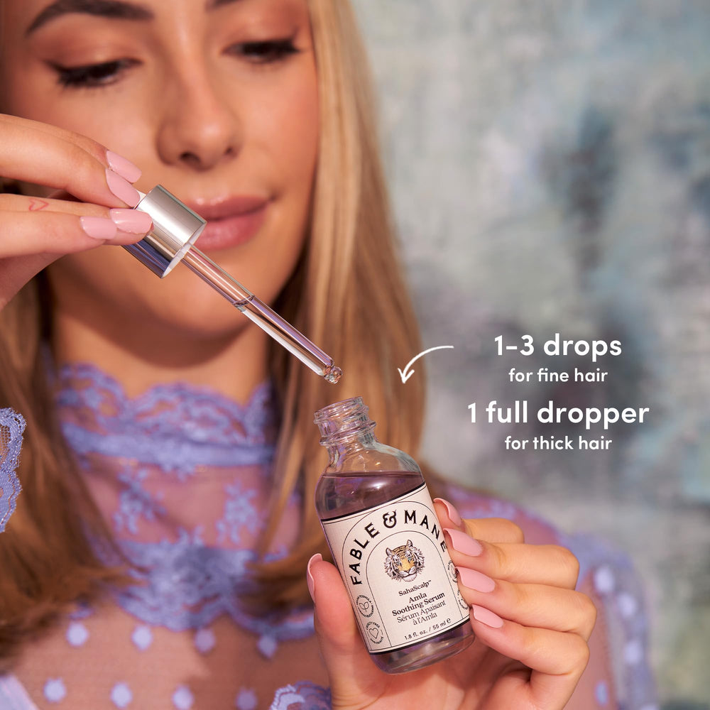 Fable & Mane Amla Serum, textura ligera que no engrasa el cabello