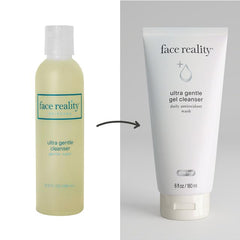 Face Reality Skincare gel limpiador espuma suave para uso diario.