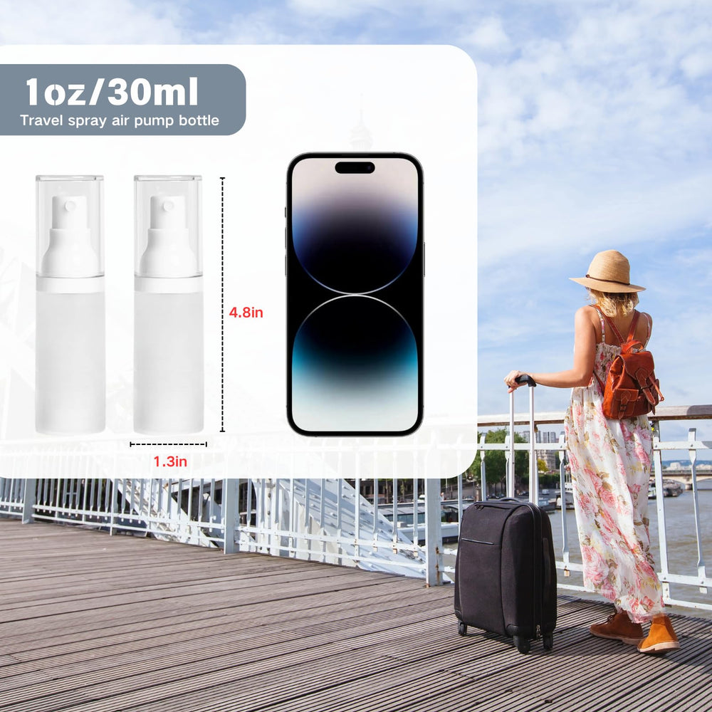 FaceBucks botella recargable de 30 ml, ideal para viajes y rellenos prácticos.