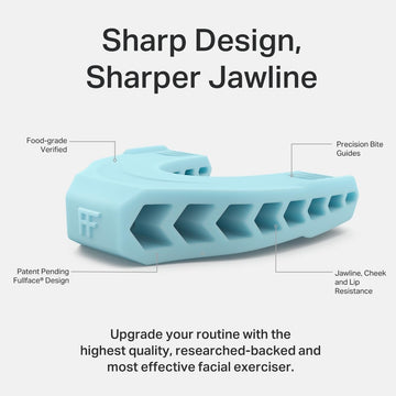 Facefit Jaw Exerciser, silicona de grado alimentario segura y fácil limpieza.