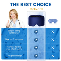 FACEMOON Mascarilla con cobertura 360 y enfriamiento prolongado.