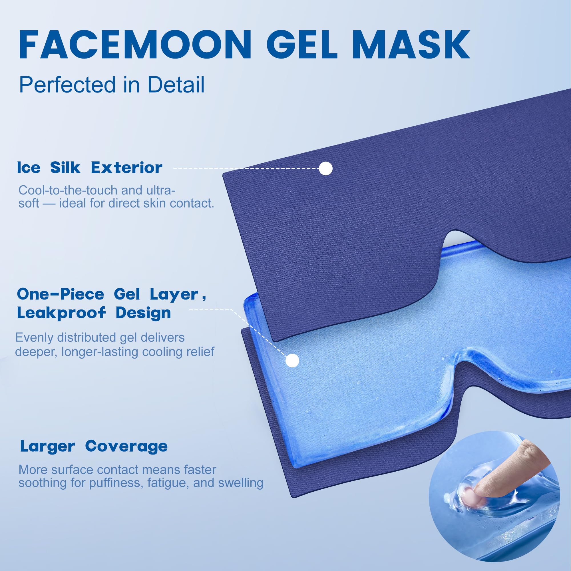 FACEMOON Mascarilla suave, material frío y cómodo para uso diario.