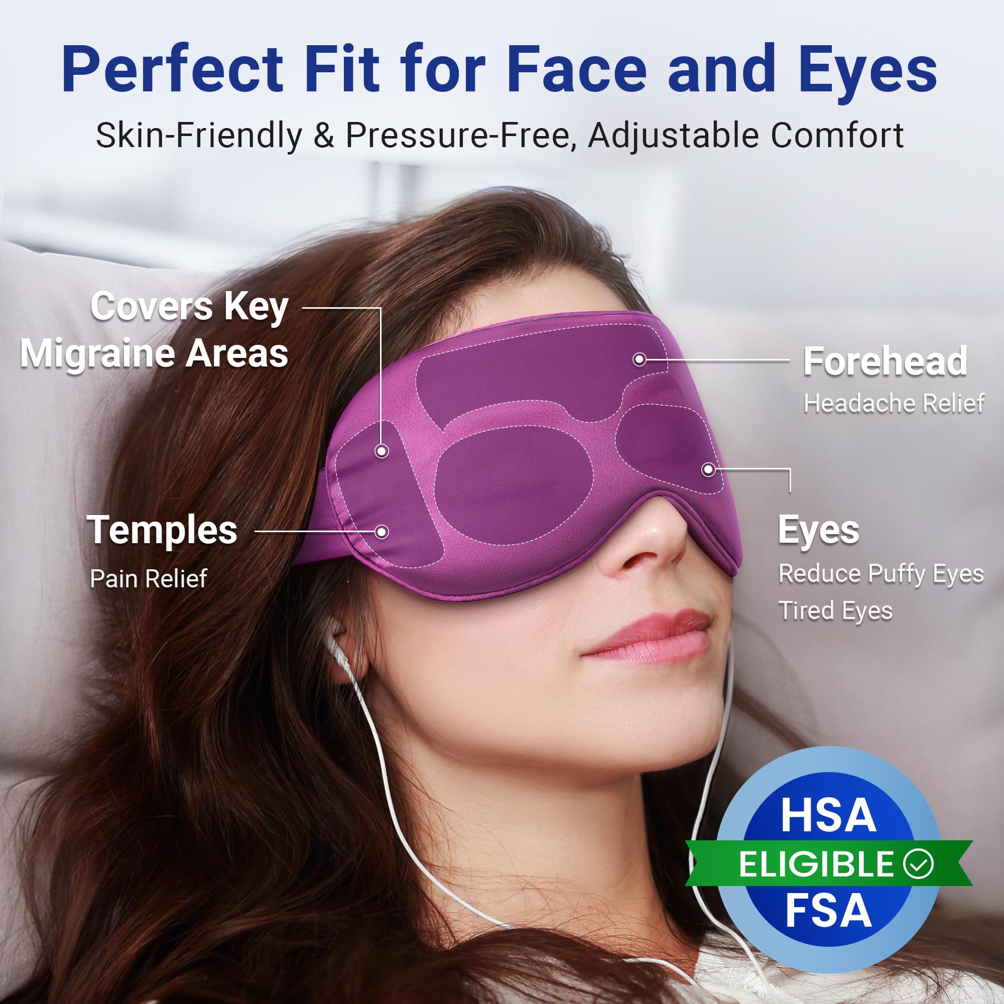 FACEMOON diseño con tirante ajustable para un encaje cómodo en ojos.