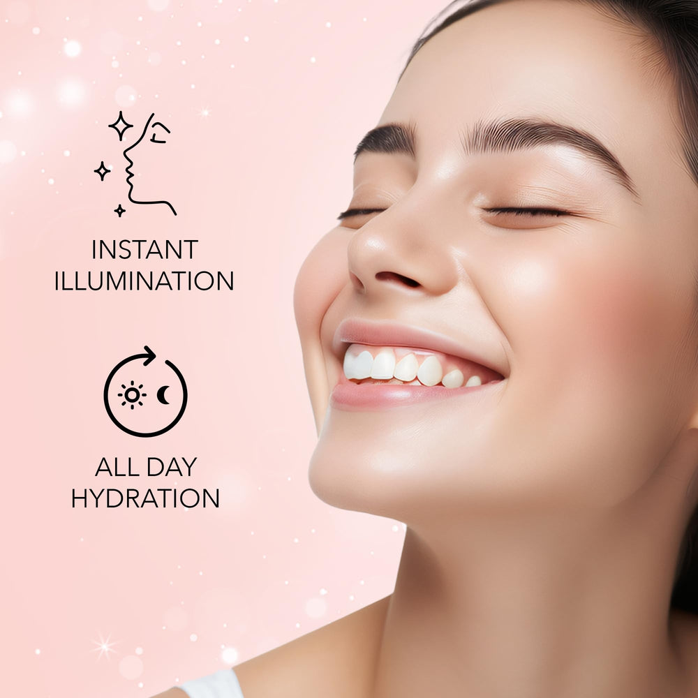 FACESCANADA Strobe Cream Rose Gold, funciona como crema, iluminador y base ligera.