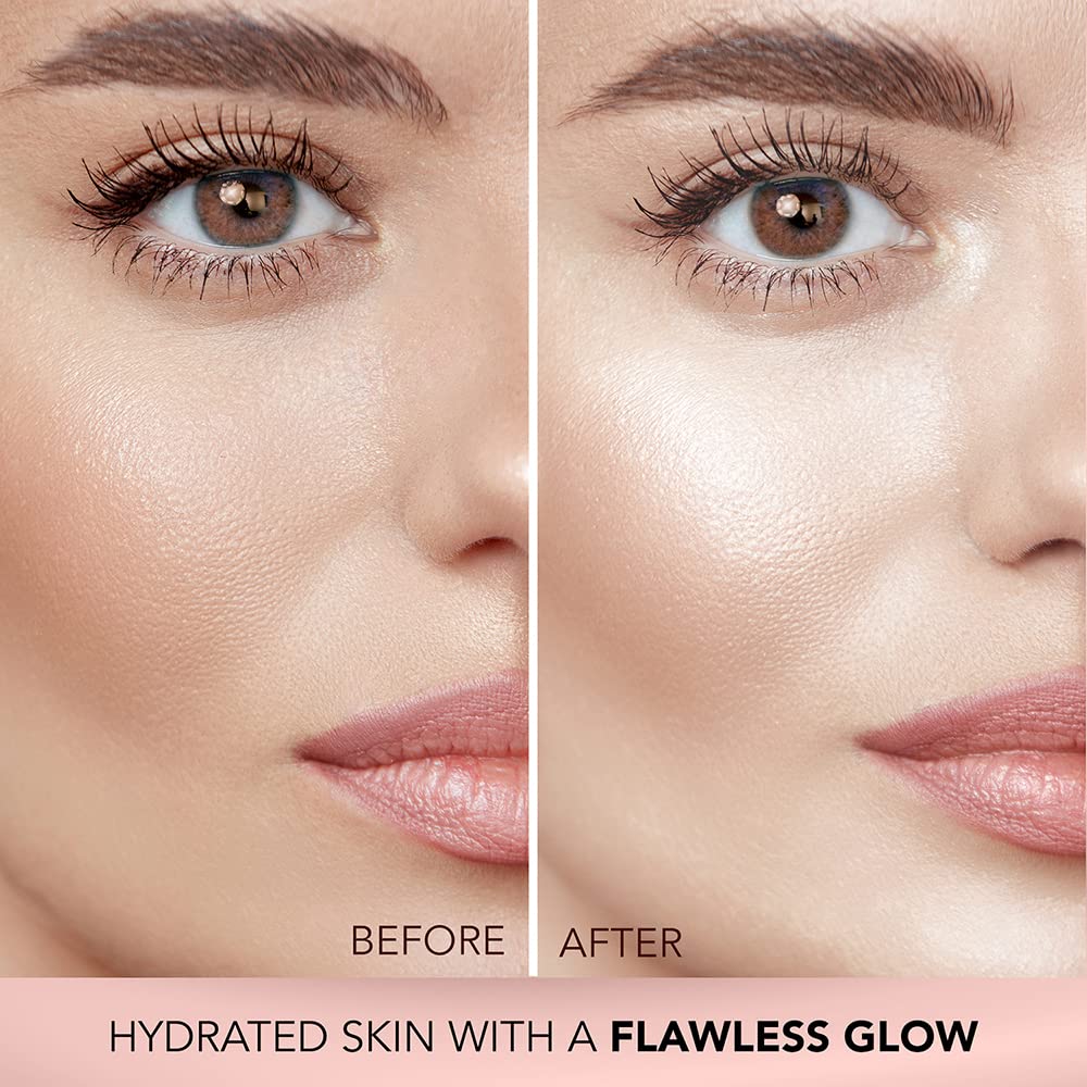 FACESCANADA Strobe Cream Rose Gold, brillo rosado realza la luminosidad de la piel.