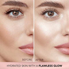 FACESCANADA Strobe Cream Rose Gold, brillo rosado realza la luminosidad de la piel.