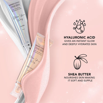FACESCANADA Strobe Cream Rose Gold, fórmula vegana libre de crueldad cuida la piel.