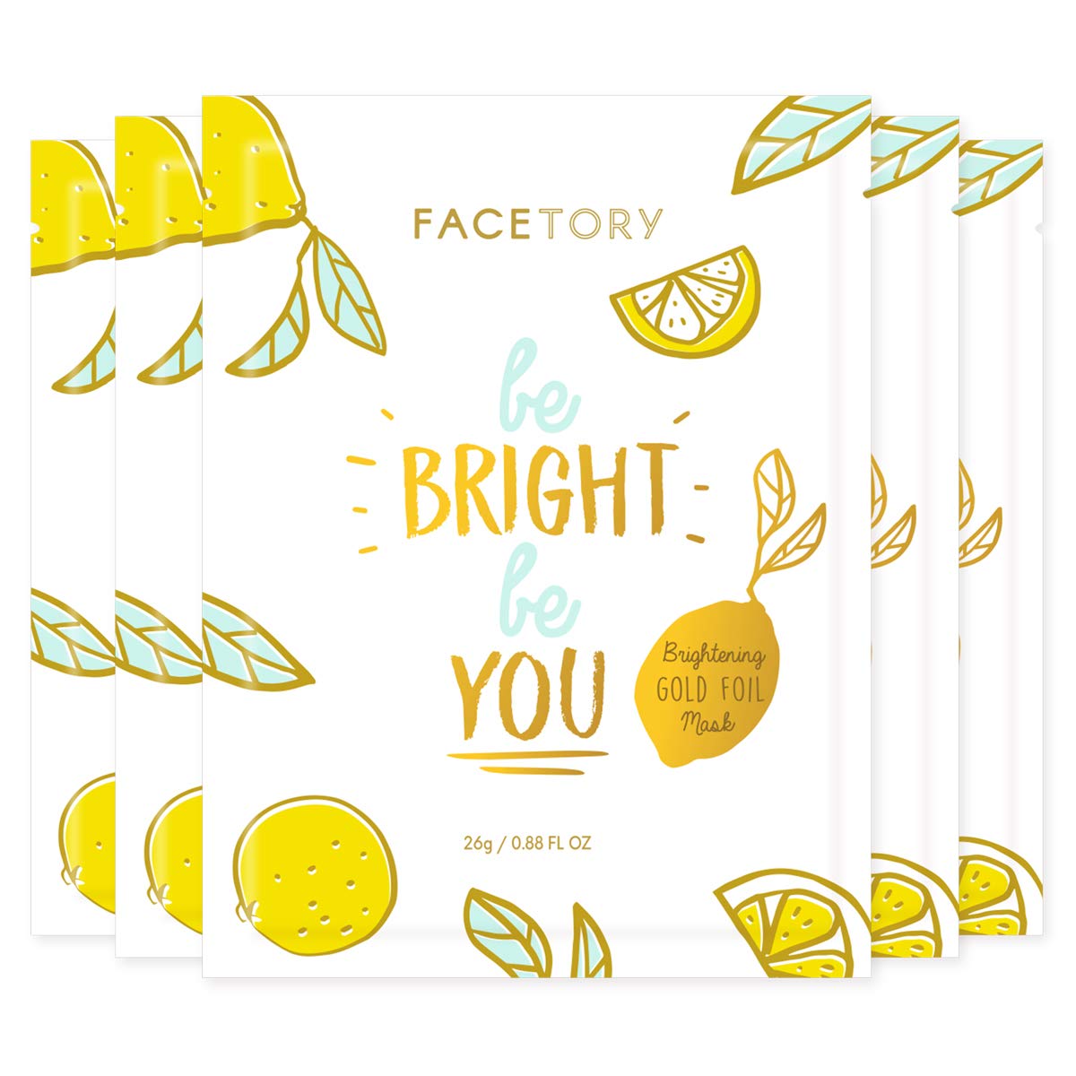 FACETORY mascarilla facial con lámina de oro para absorción de activos.