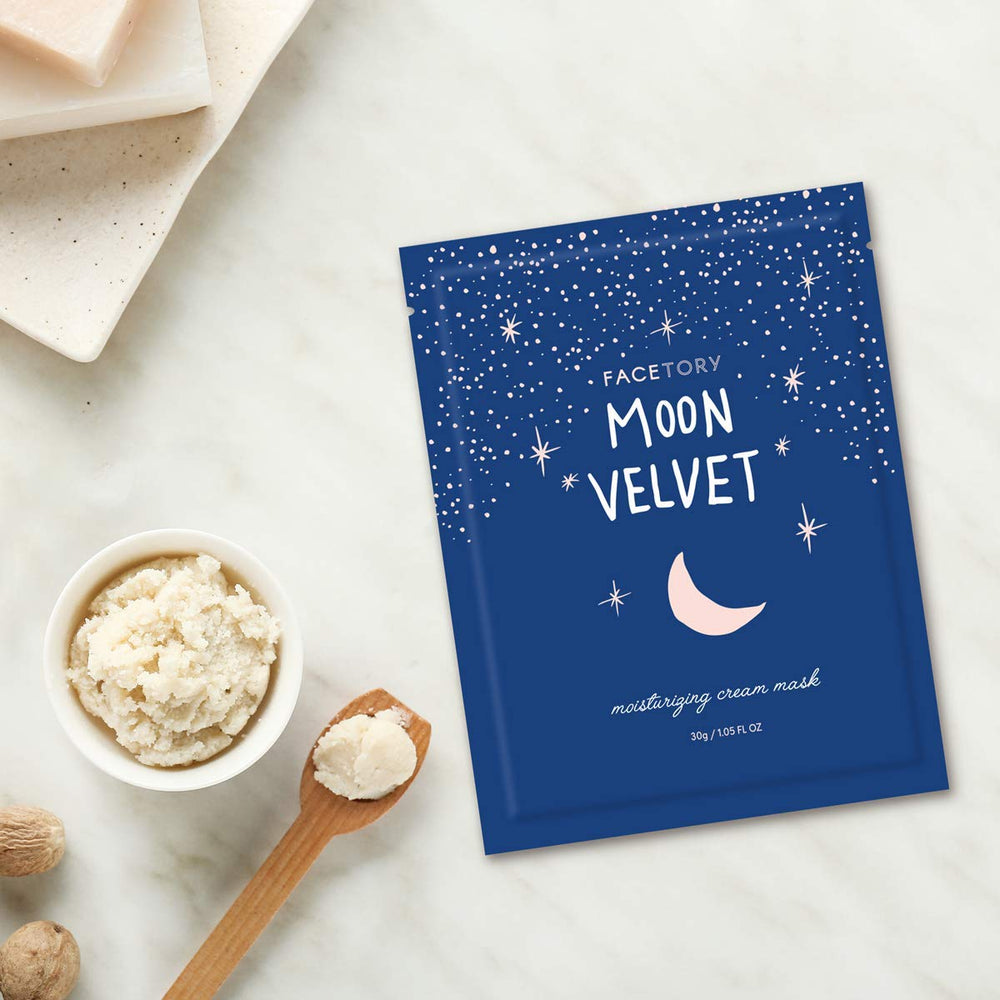 FACETORY Moon Velvet uso nocturno para piel nutrida al despertar.