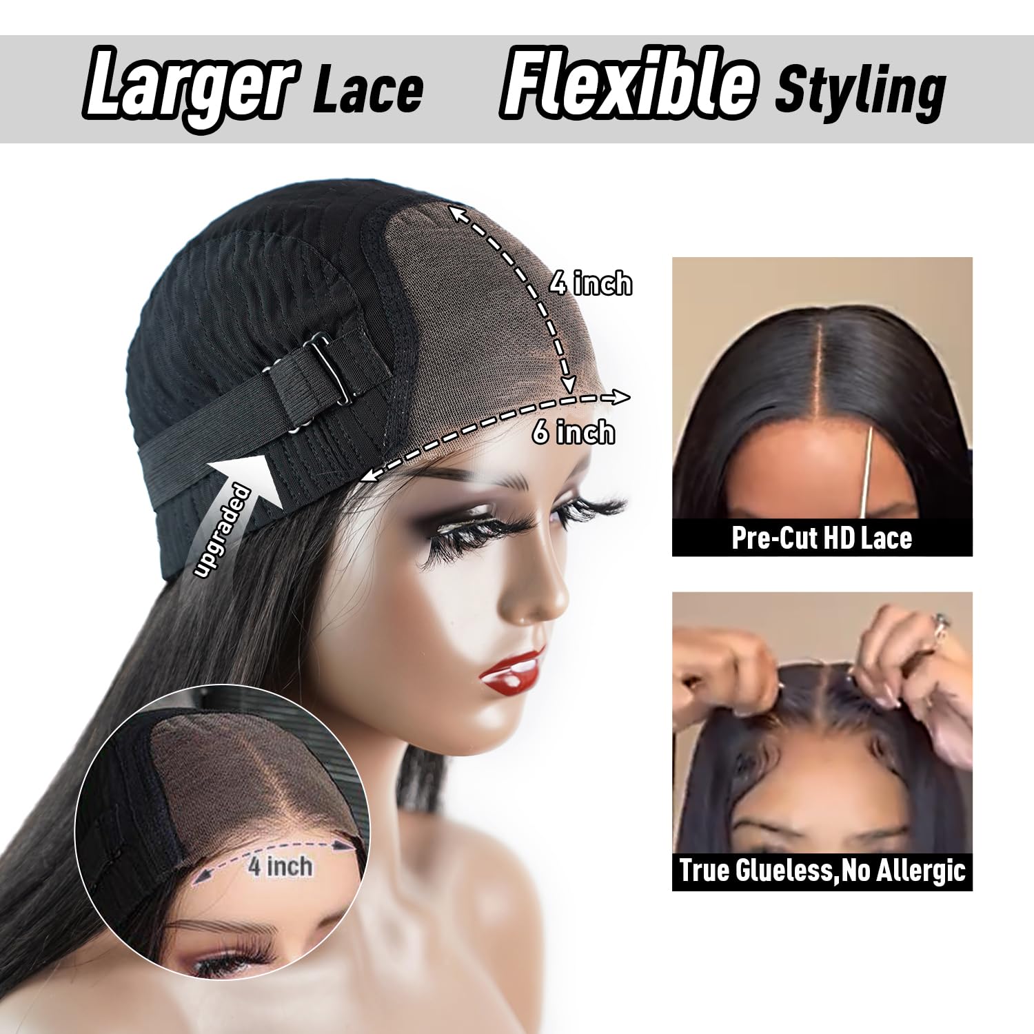 FACMOOD pelo humano premium, estilo natural y duradero.
