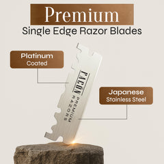 Facon acero japones platinado, resistencia y afilado duradero.