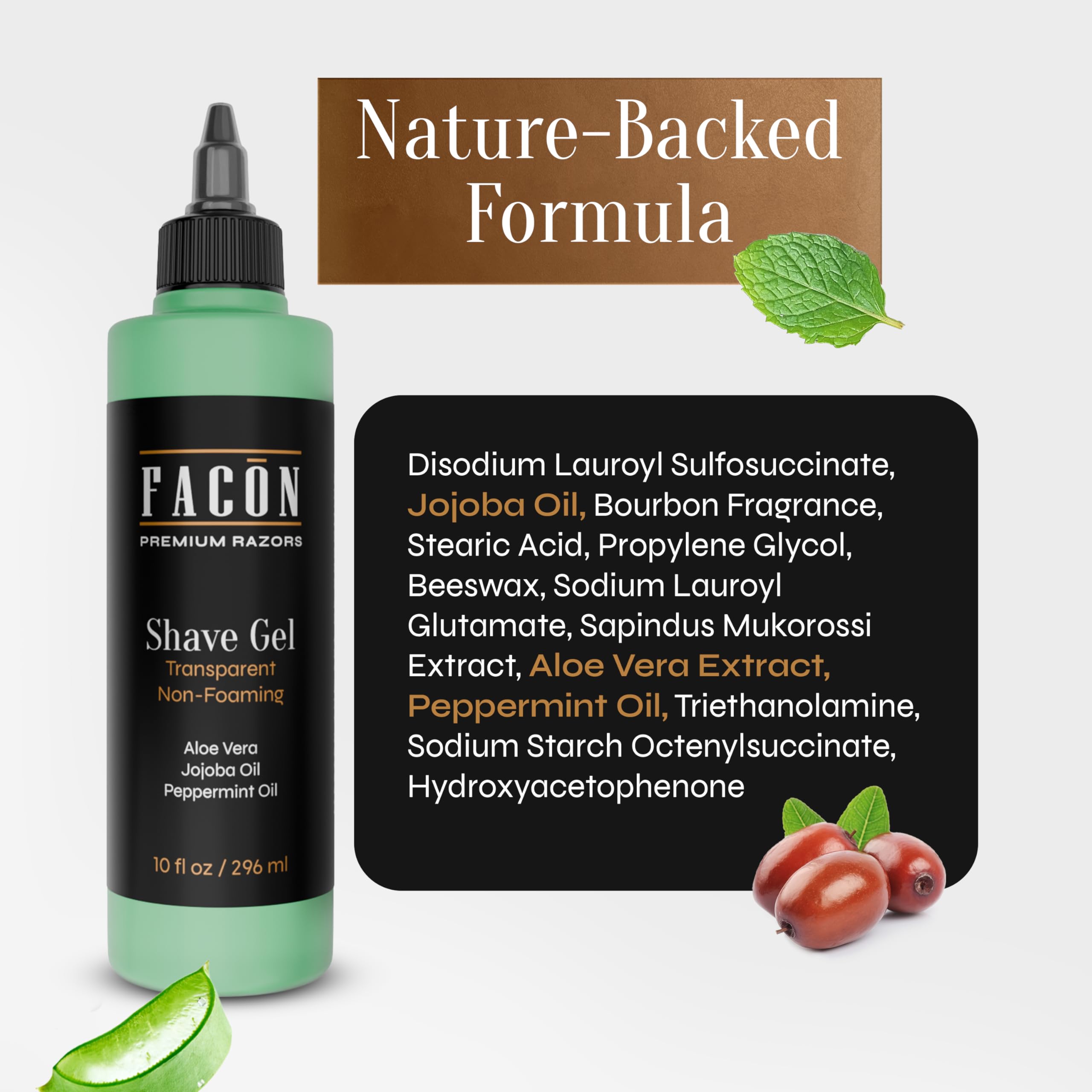 FACON barber-quality grooming for a professional finish.