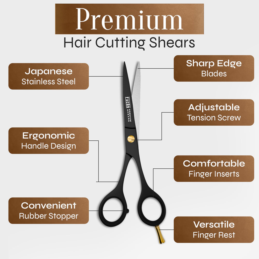 Tijeras Facón para barberos y estilistas, uso profesional confiable.