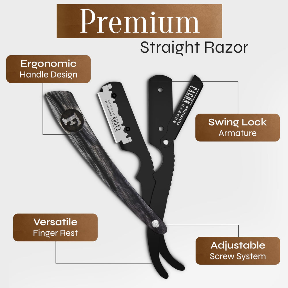 FACON Estuche de barbero, regalo elegante para cuidado personal