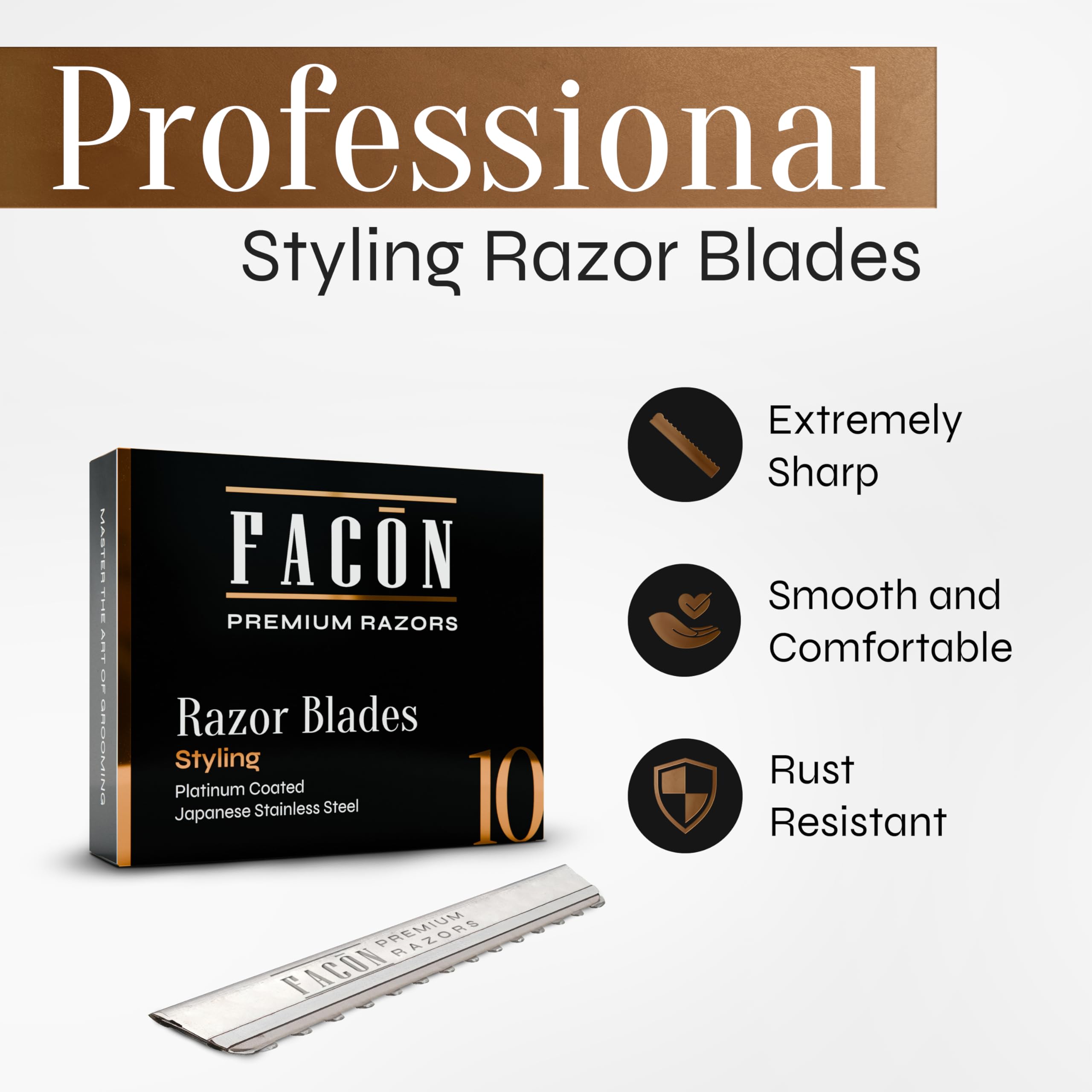 FACON: compatibles con peine estilizador para texturizar el cabello.