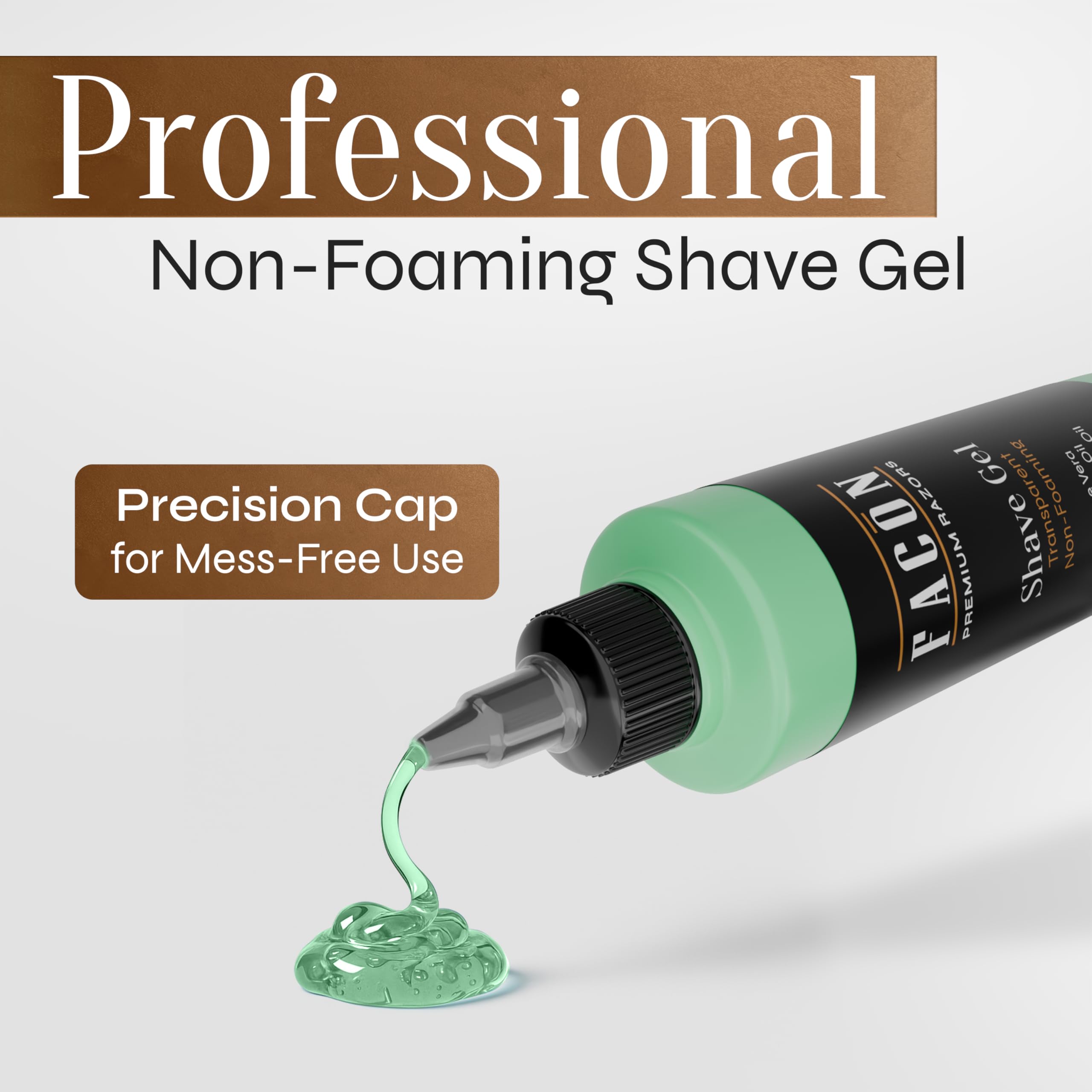 FACON straight razor compatibility enables versatile shaving options.
