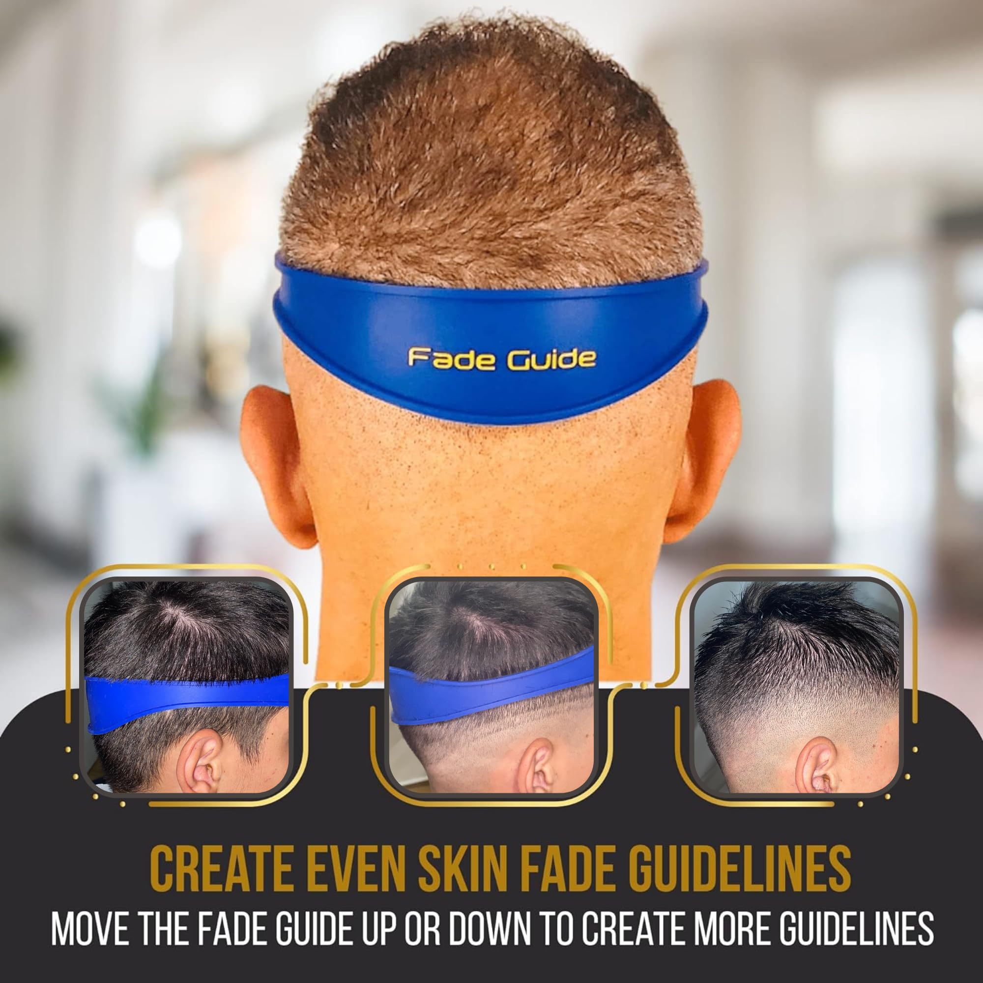 Fade Guide: plantilla corte de pelo silicona para cortes precisos y bricolaje.
