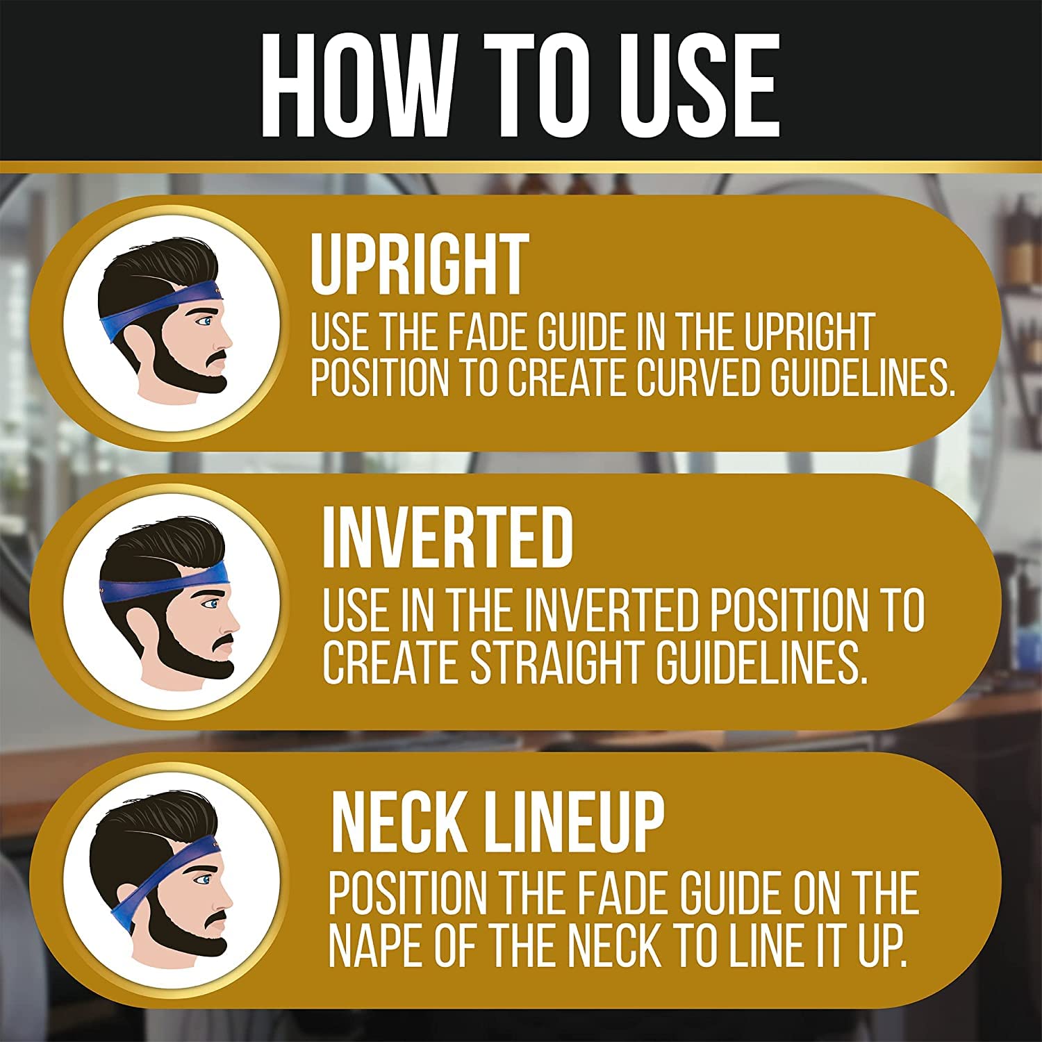 Fade Guide: compatible con cortapelos para resultados consistentes.