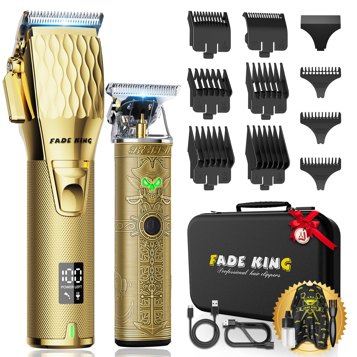 FADEKING Pro Clipper con pantalla LCD para cortes precisos y control