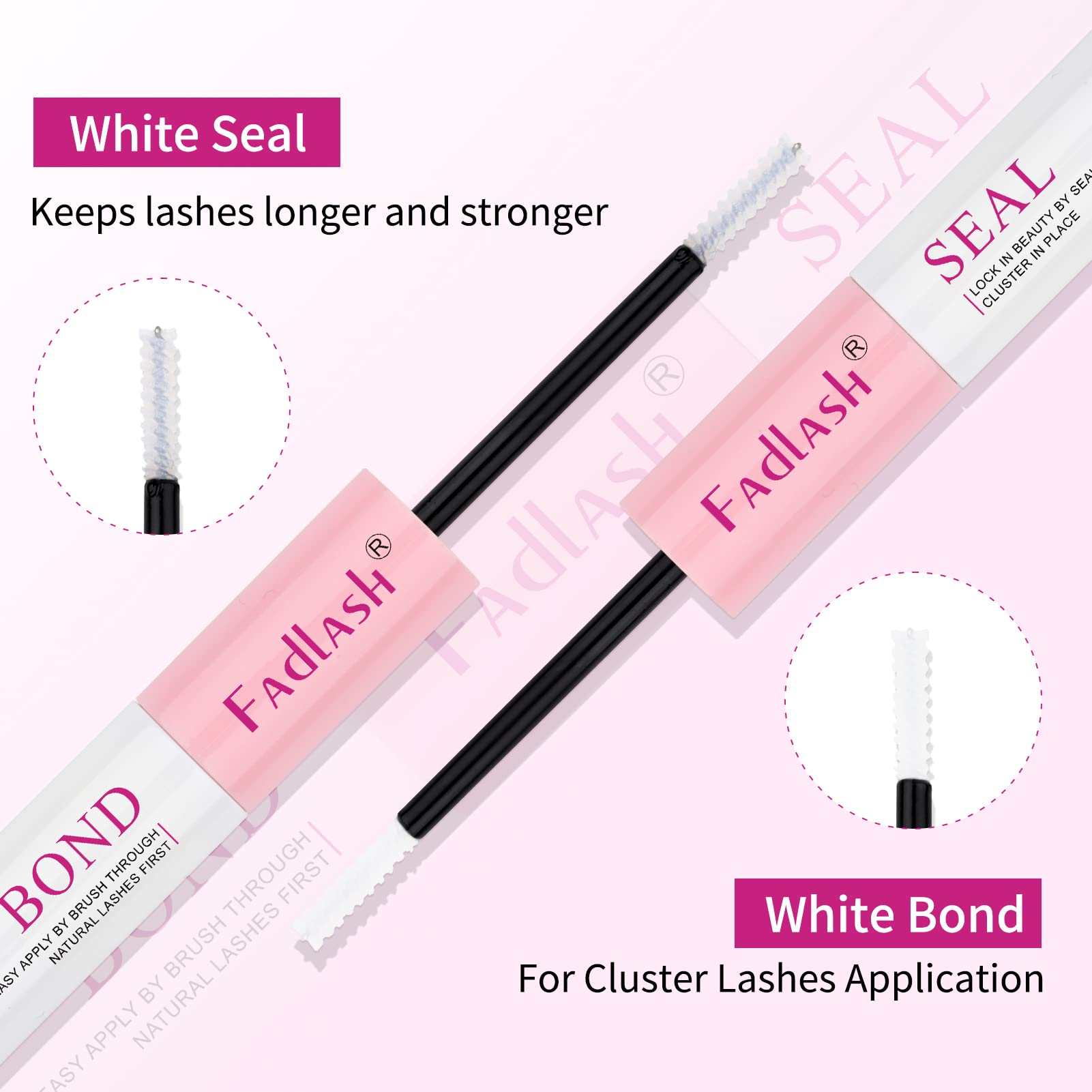 FADLASH aplicación fácil para cada pestaña con brocha espiral.
